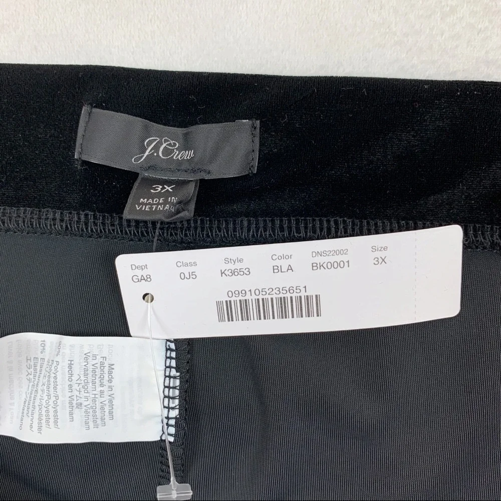 J Crew Stretch‎ Velvet Leggings high rise black
